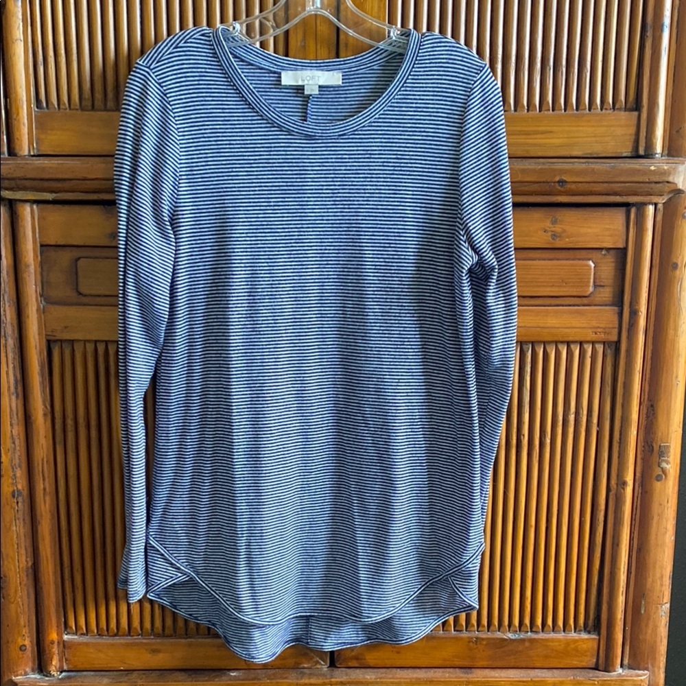 Loft Striped Long Sleeve Top